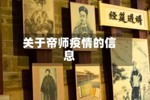 关于帝师疫情的信息