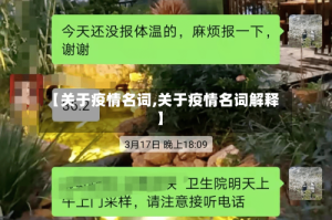 【关于疫情名词,关于疫情名词解释】
