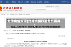 对待疫情政府(对待疫情政府怎么看待)