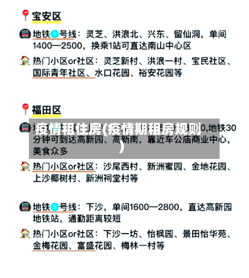 疫情租住房(疫情期租房规则)-第1张图片