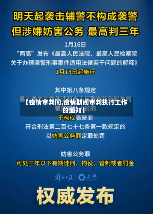 【疫情审判同,疫情期间审判执行工作的通知】-第1张图片