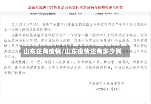 山东还有疫情/山东疫情还有多少例-第2张图片