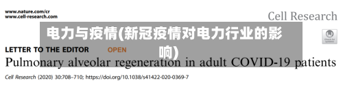 电力与疫情(新冠疫情对电力行业的影响)-第1张图片