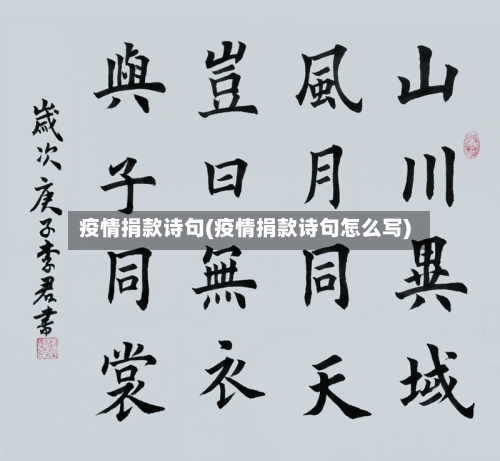 疫情捐款诗句(疫情捐款诗句怎么写)-第1张图片