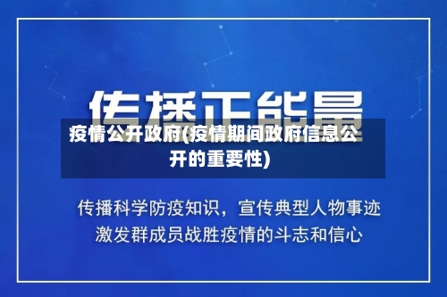 疫情公开政府(疫情期间政府信息公开的重要性)-第3张图片